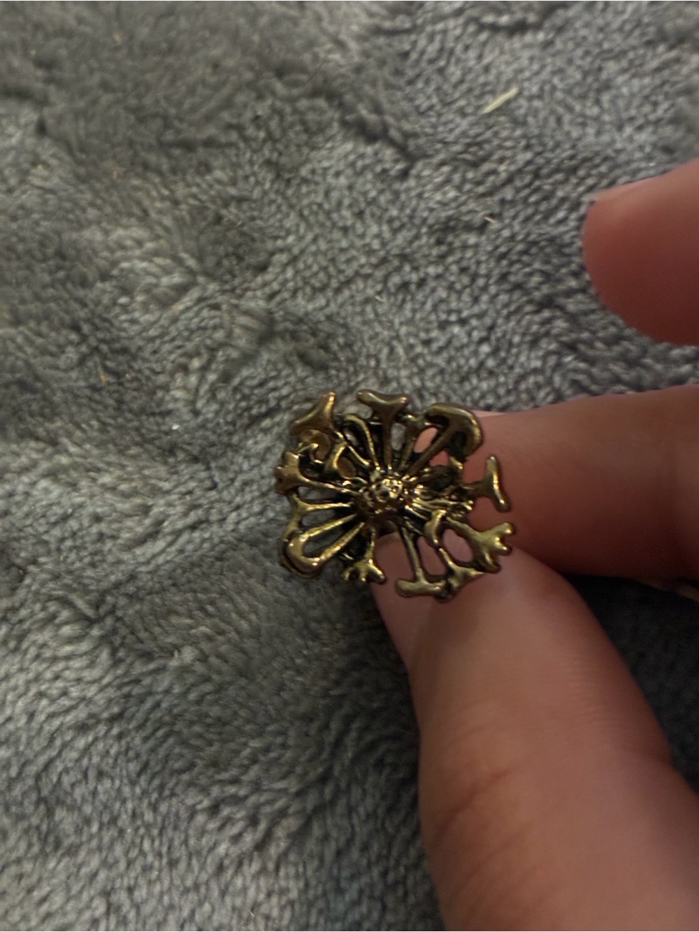 Vintage Gold-Toned Flower Cufflink
